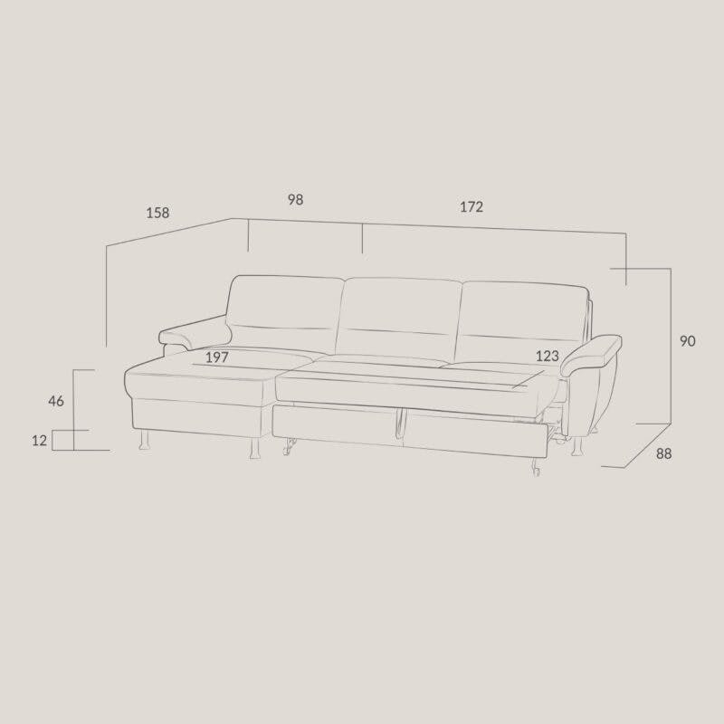 Onyx Longchair Calizza Sofa Interiors mit
