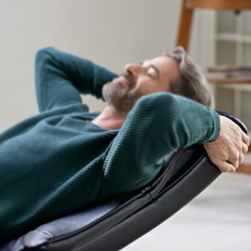 Stressless „View“ Sessel mit Hocker - Beispiel Schlaffunktion