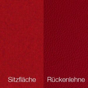 Textilgewebe Future Red (30 % Wolle, 70 % Polyamid) & Leder Tendens Red