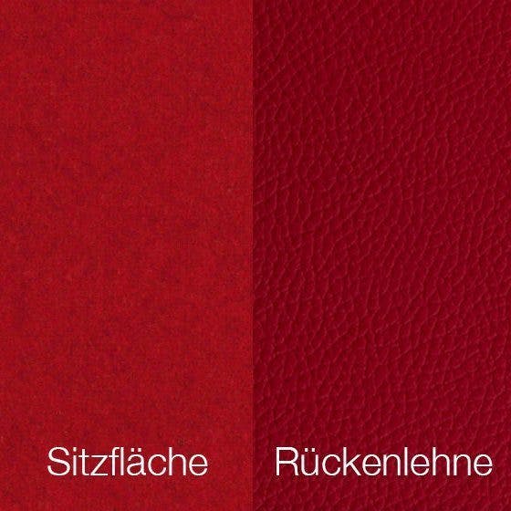 Textilgewebe Future Red (30 % Wolle, 70 % Polyamid) & Leder Tendens Red