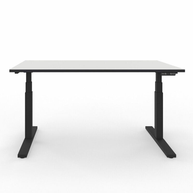 Nowy Styl eUP3 Arbeitstisch weiß – Gestell und Tischkante schwarz