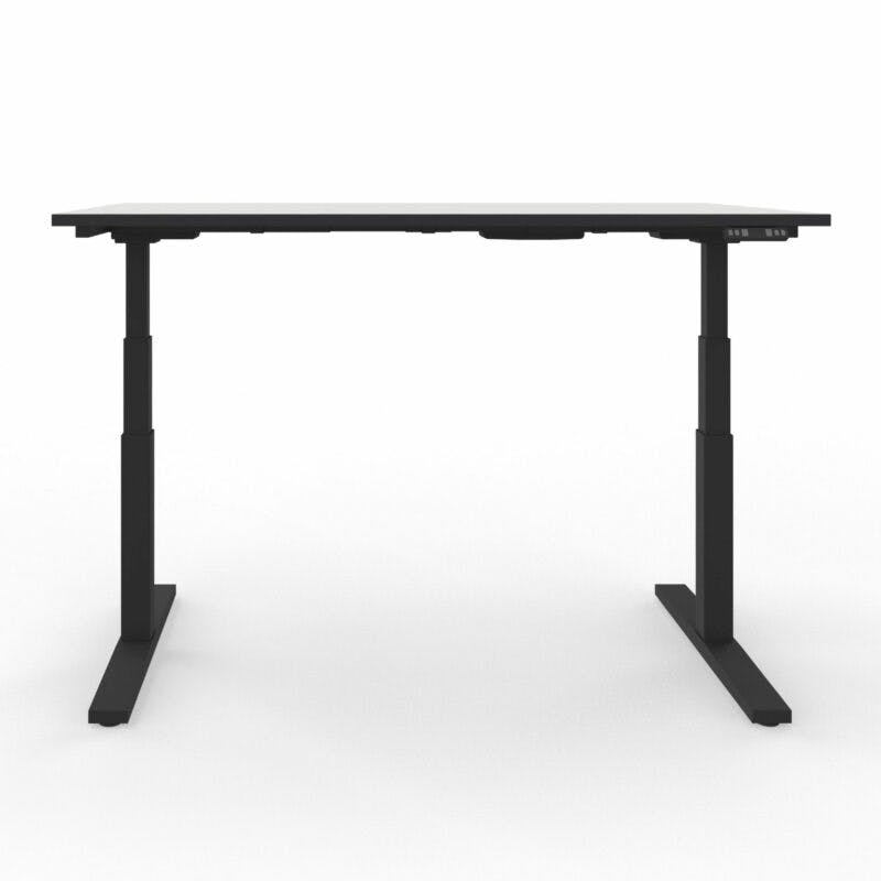 Nowy Styl eUP3 Arbeitstisch weiß – Gestell und Tischkante schwarz