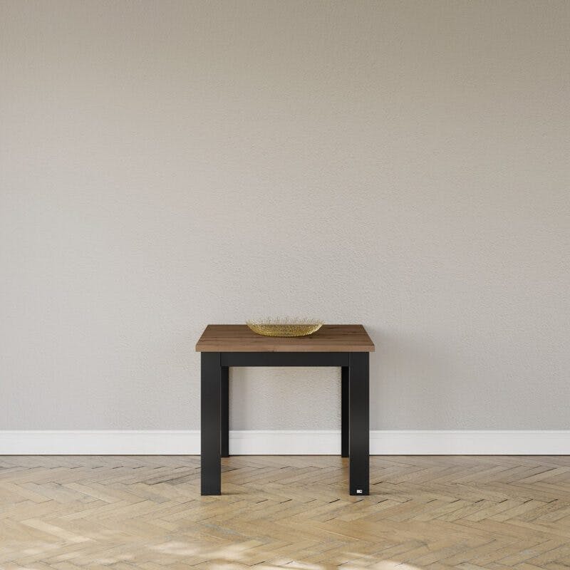 set one by Musterring Type 66 Esstisch mit einer Tischplatte in Eiche Artisan und einem Tischgestell in Grau Anthrazit - Wohnbeispiel