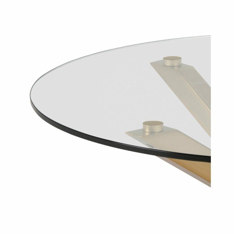 Trendstore „Anabel“ Couchtisch Detailansicht Glasplatte