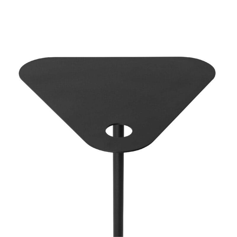 WK Wohnen 9301 Beistelltisch in der Farbe Schwarz mit Draufsicht Tischplatte