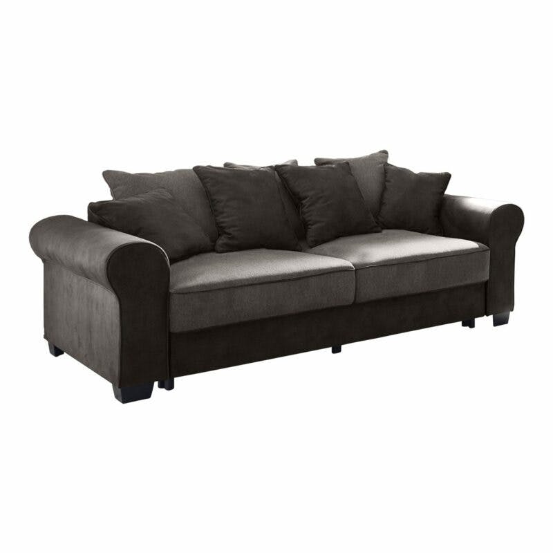 Trendstore Benson 2-Sitzer-Sofa in Bezug Microvelours Salvador espresso