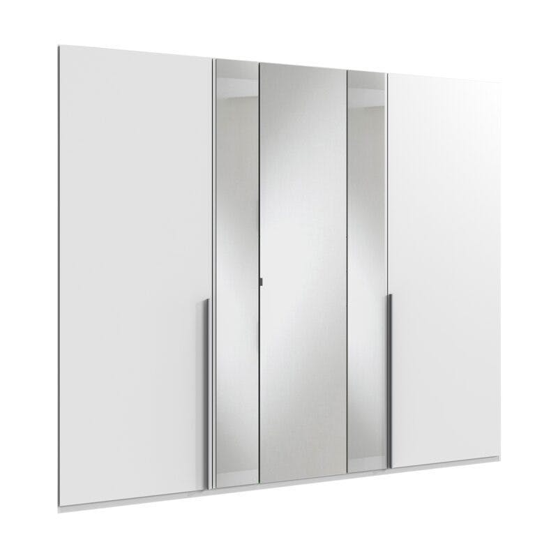 Wimex Vanea Drehtürenschrank mit 3 Spiegeltüren – Dekor weiß/Spiegelglas