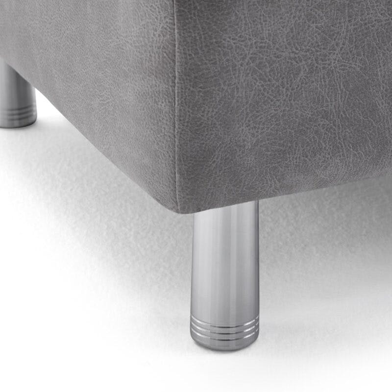 Calizza Interiors Jade Sofa mit Microfaser-Bezug Bulus 32 silber Detailansicht Fuß