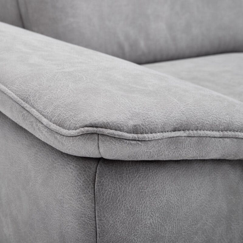 Calizza Interiors Jade Sofa mit Bezug Microfaser Bulus 32 silber – Detail Bezug