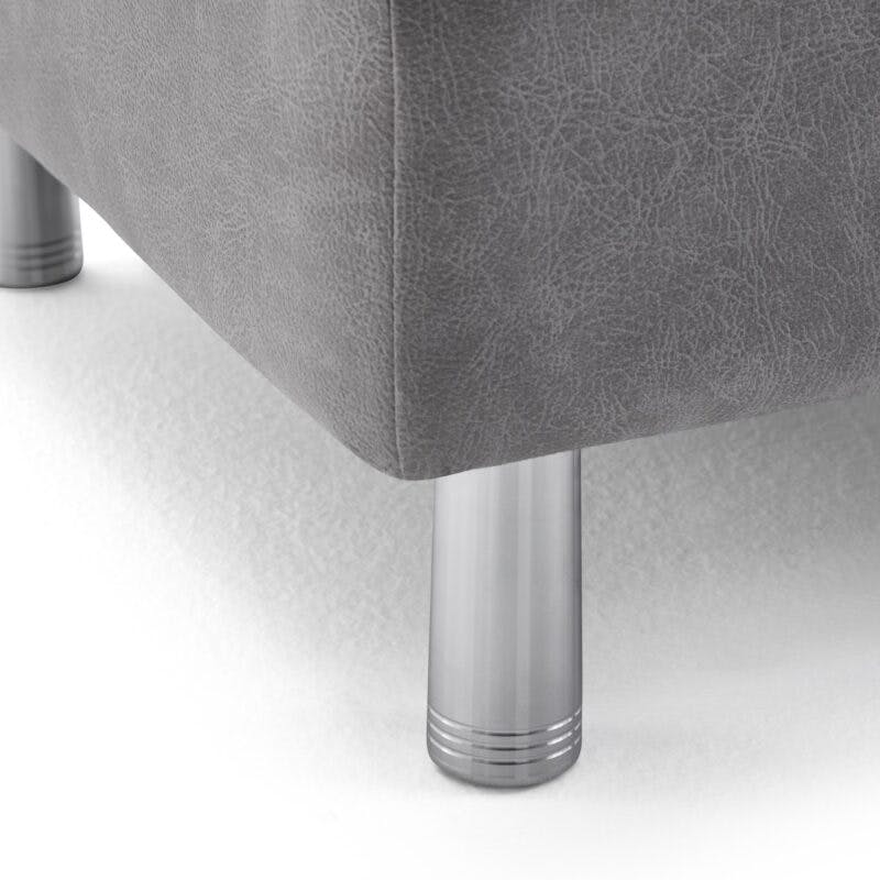 Calizza Interiors Jade Sofa mit Bezug Microfaser Bulus 32 silber – Detail Fuß