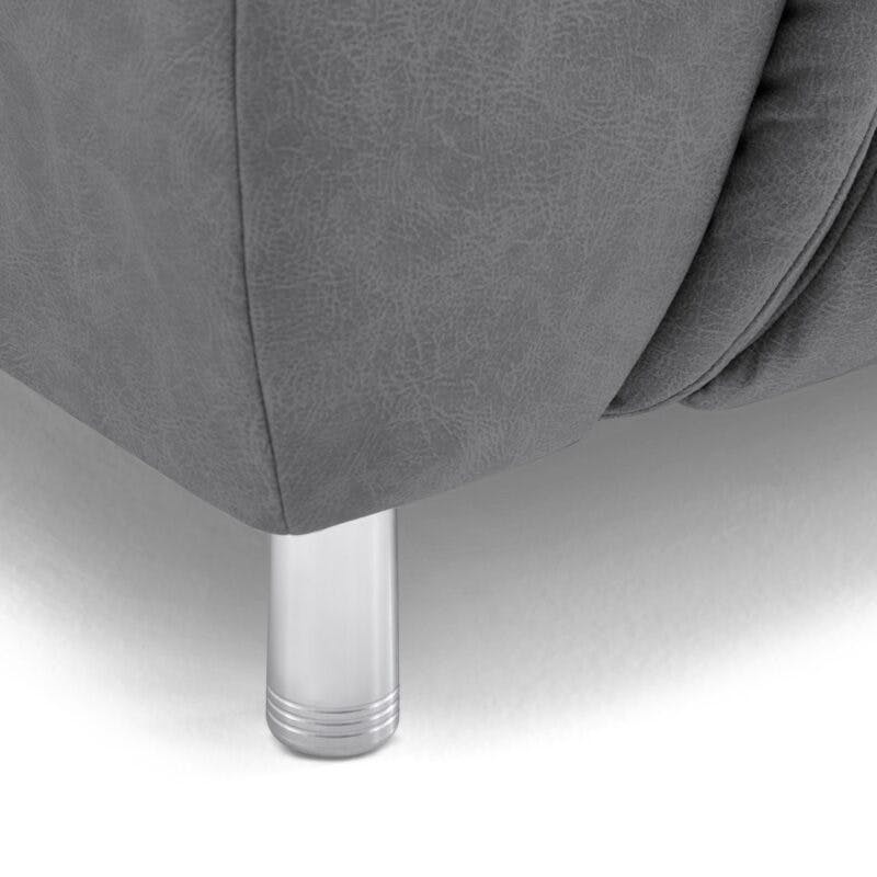 Calizza Interiors Nell Sofa mit Bezug Microfaser Bulus 9 anthrazit – Detail Fuß
