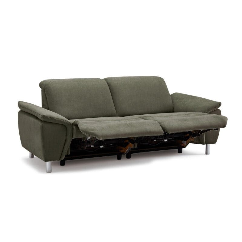 Calizza Interiors Nell Sofa Sofa mit Bezug Flachgewebe Eco-Soil 156 forest – Relaxfunktion