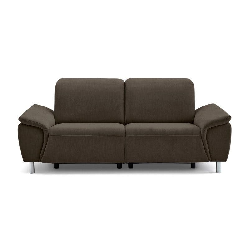 Calizza Interiors Nell mit Bezug Flachgewebe Eco-Soil 68 mocca – Sofa mit Funktion Frontansicht