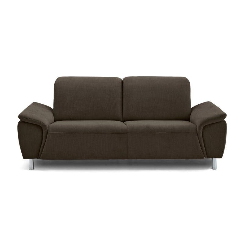 Calizza Interiors Nell Sofa mit Bezug Flachgewebe Eco-Soil 68 mocca – Sofa ohne Funktion Frontansicht
