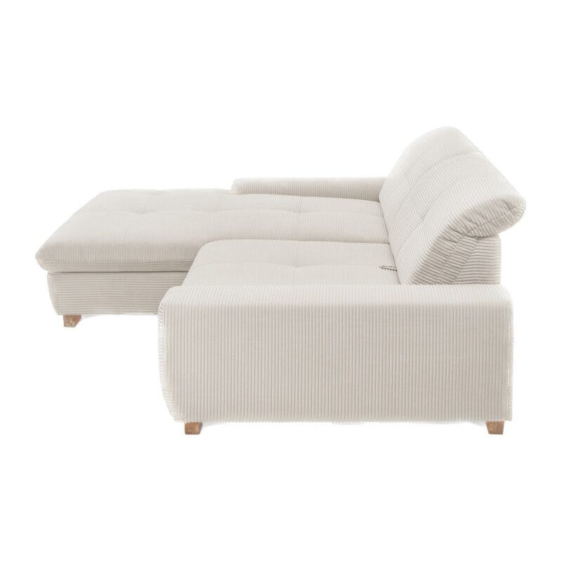 Set One by Musterring SO 1200 Sofa mit Cordbezug in Creme - Seitenansicht