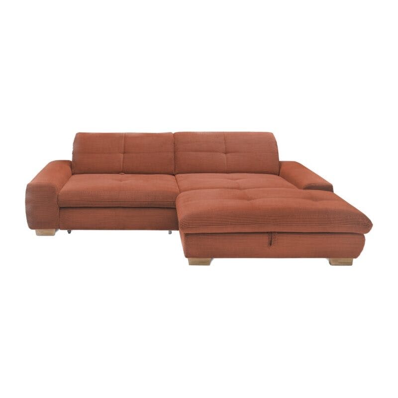 Set One by Musterring SO 1200 Sofa mit Cordbezug in Orange - frontal