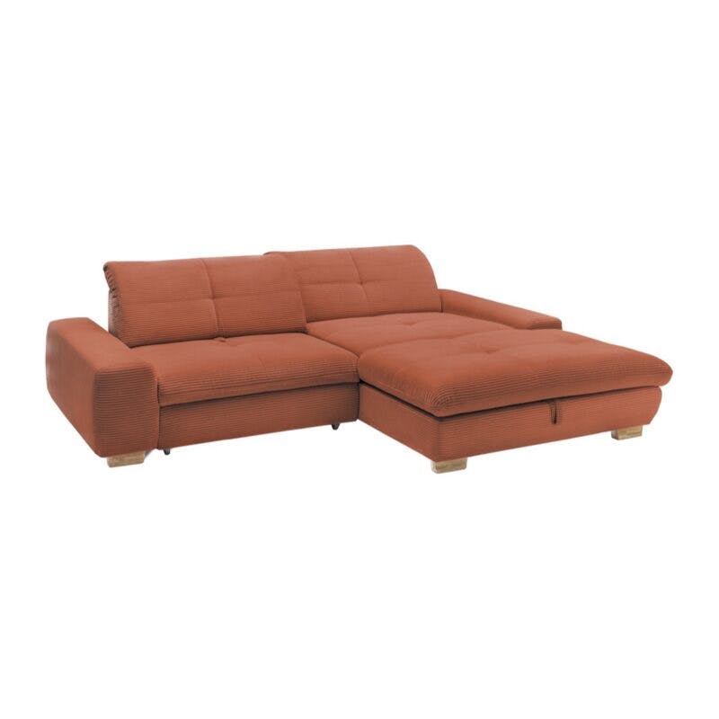 Set One by Musterring SO 1200 Sofa mit Cordbezug in Orange - Rückenverstellung