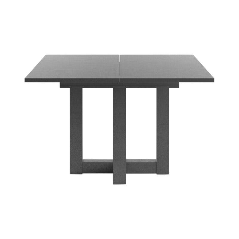 Set One Atlanta-System Esstisch Tischplatte quadratisch Dekor graphit Gestell Doppel-U Dekor graphit frontal