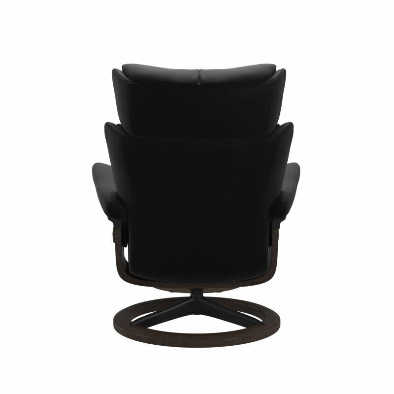 Stressless Magic M Signature Sessel mit oder ohne Hocker - Lederbezug Paloma Black, Gestell in Wenge und Schwarz