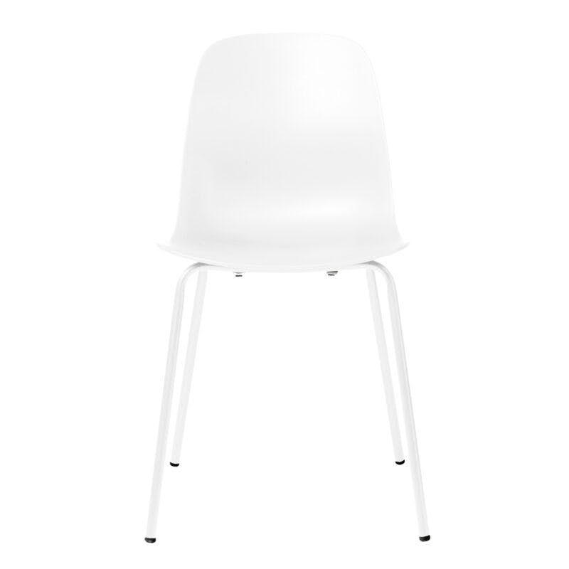 Trendstore Urix Stuhl mit Sitzschale und Metallfüßen in der Farbe White.