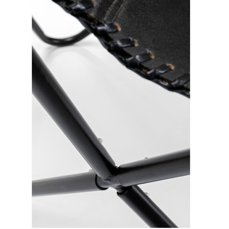 Kare Design California Sessel mit Lederbezug in Schwarz - Detailansicht