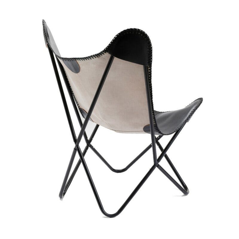 Kare Design California Sessel mit Lederbezug in Schwarz -Ansicht von schräg hinten