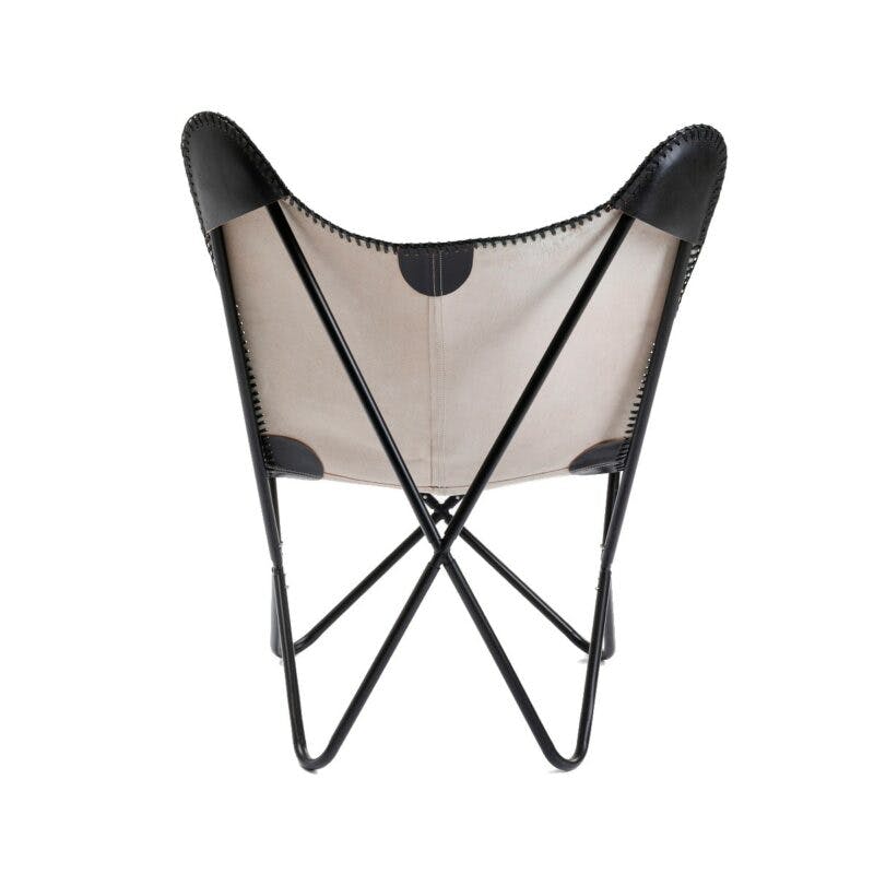 Kare Design California Sessel mit Lederbezug in Schwarz - Ansicht von hinten