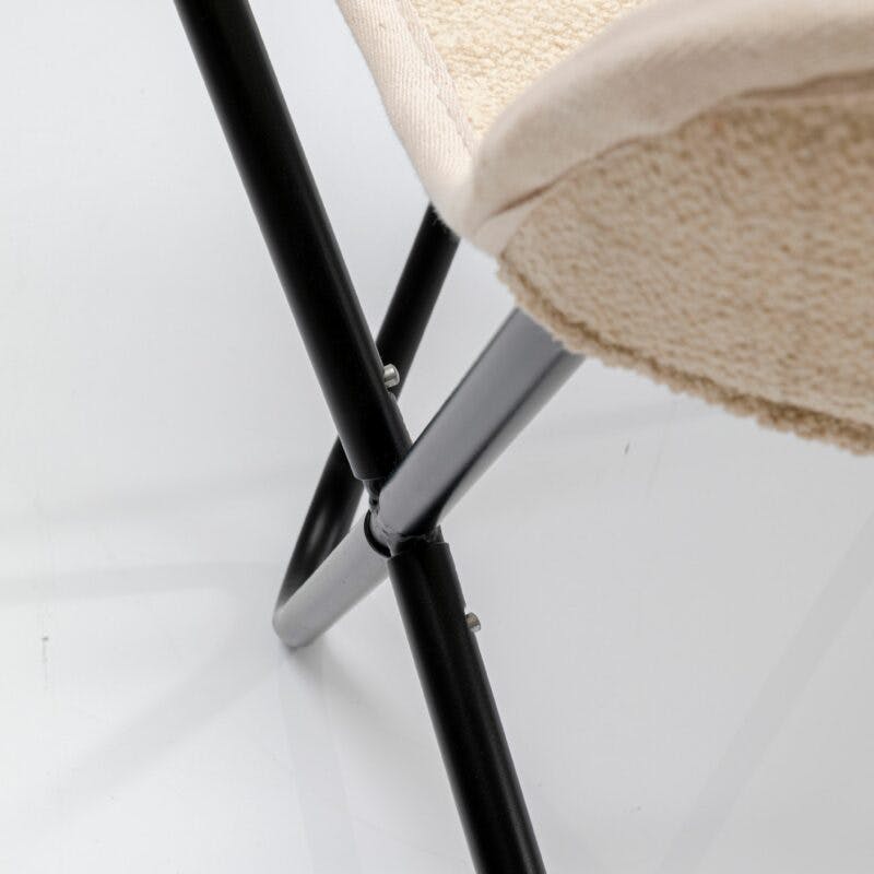 Kare Design California Sessel mit Textilbezug in Creme - Detailansicht Gestell