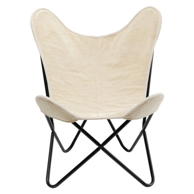 Kare Design California Sessel mit Textilbezug in Creme - Frontansicht