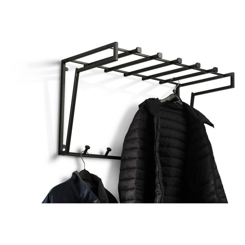 M2 Kollektion Vigo 2 Garderobe aus Metall schwarz – Wohnbeispiel