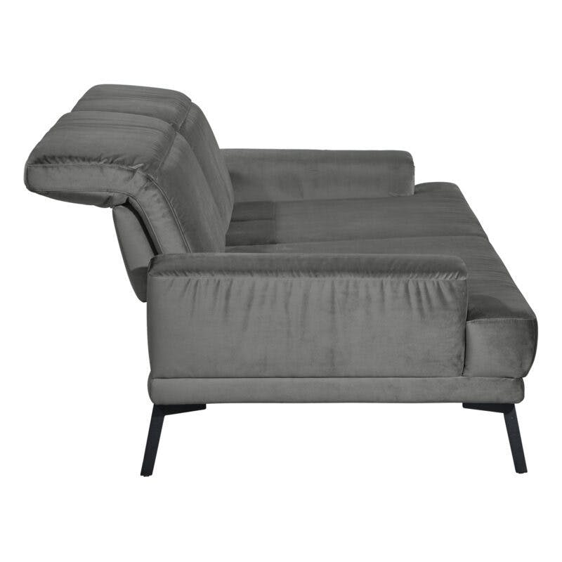 Musterring MR 4580 Sofa in Velvet grey Freisteller seitlich