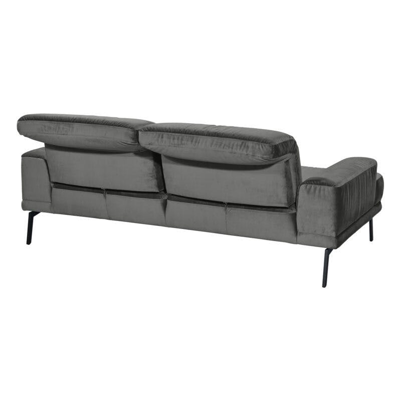 Musterring MR 4580 Sofa in Velvet grey Freisteller von hinten