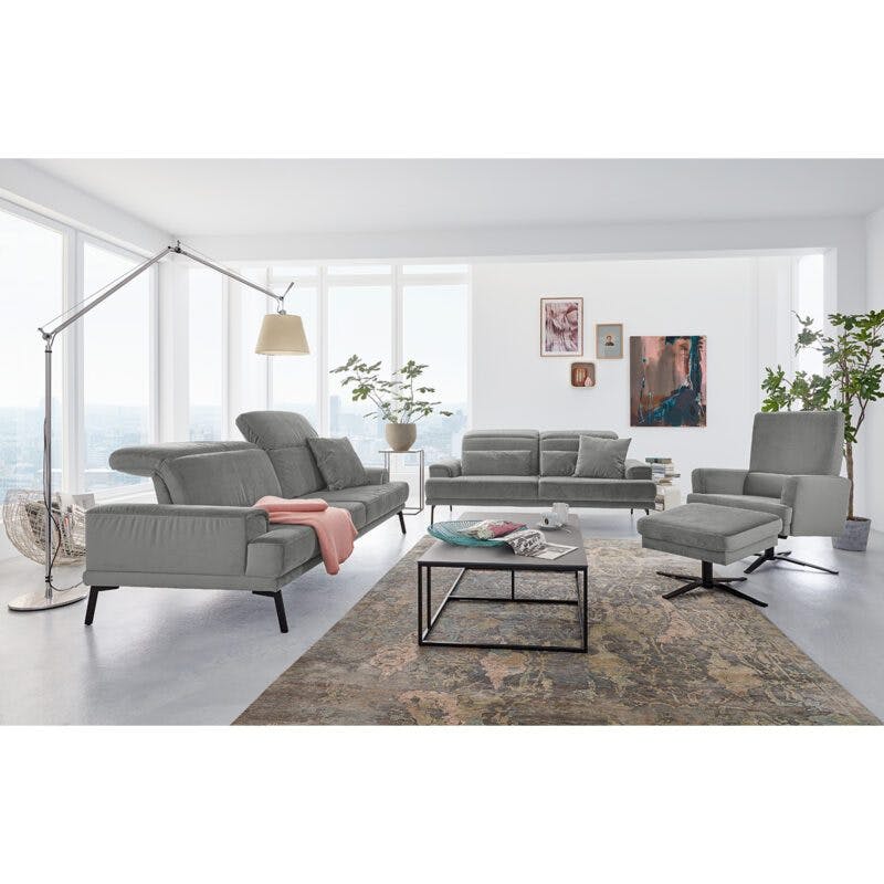 Musterring MR 4580 Sofa in Velvet grey Wohnbeispiel