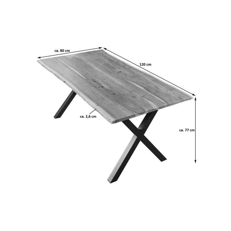 Liadomo Isa Skizze X-Gestell Tischgröße 120x80 cm