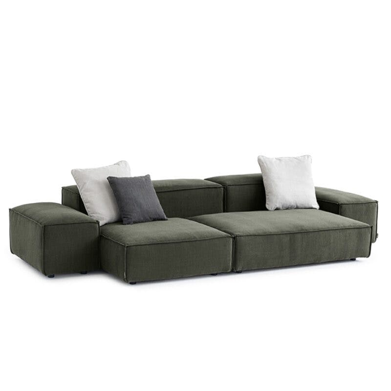 Designwerk Puzzle Mix-Sofa in Bezug Key West dark grey.