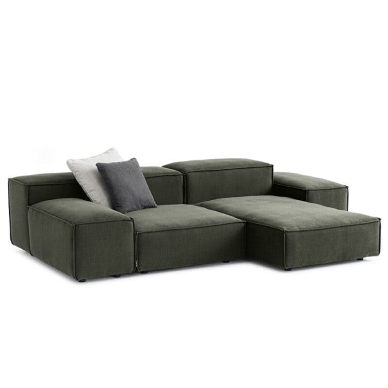 Designwerk Puzzle Mix-Sofa in Bezug Key West dark grey.