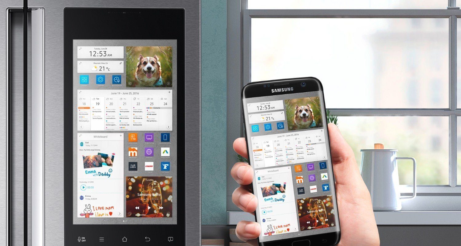 App für den „Family Hub 2.0“ von Samsung in Aktion