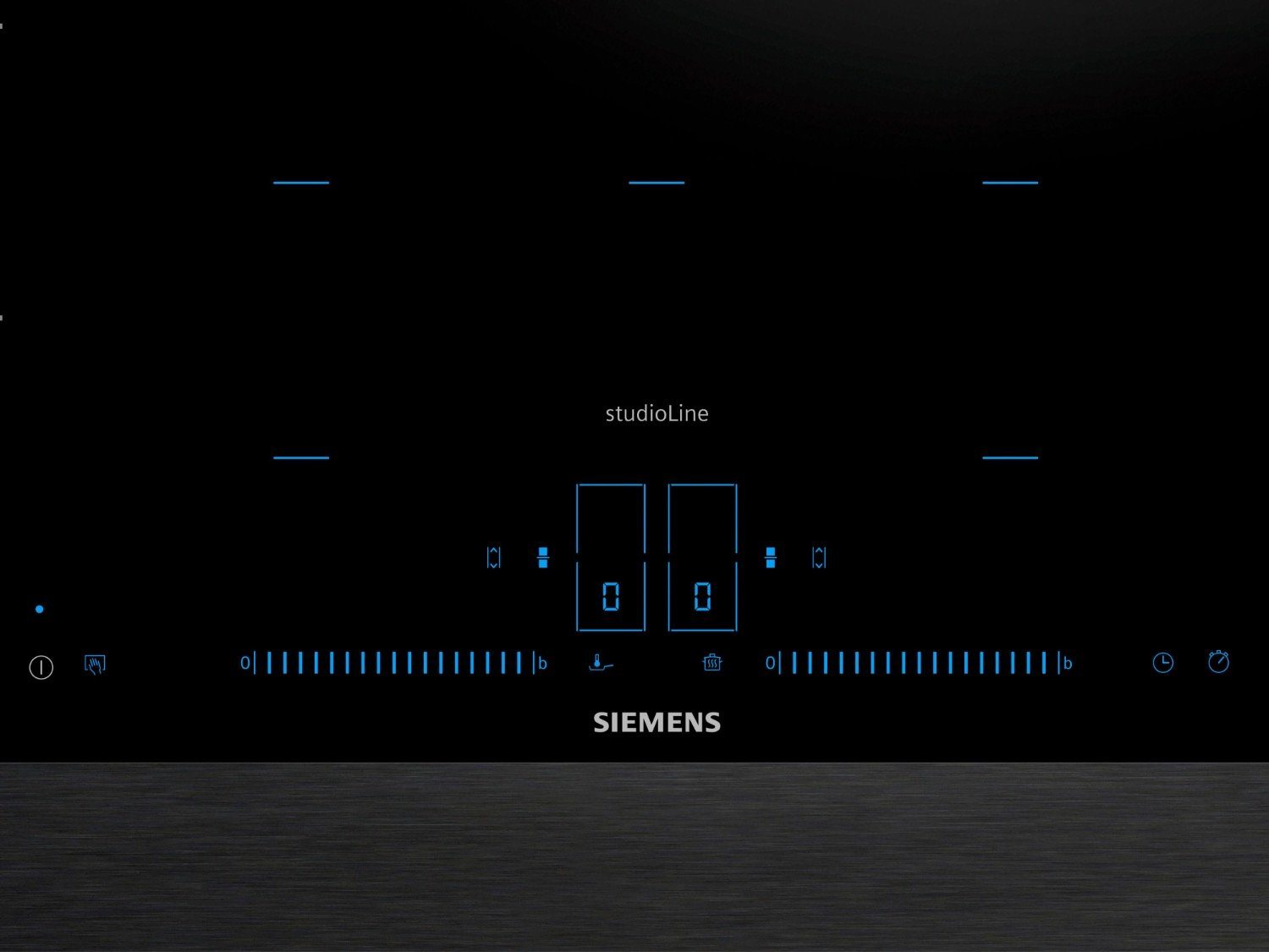 Bedienelemente des Siemens iQ700 Kochfeld
