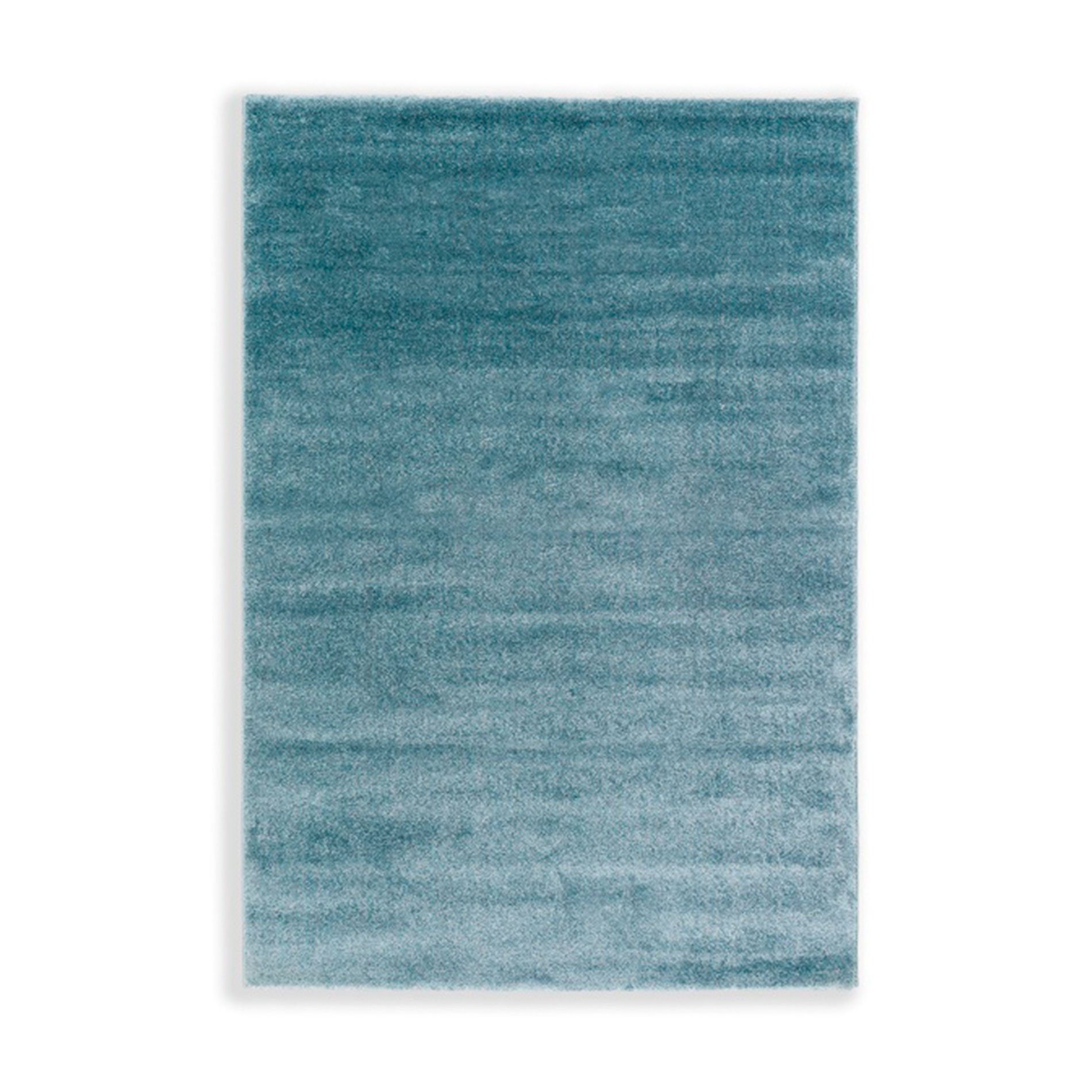 Astra „Pure“ Teppich in der Farbe Türkis in frontaler Ansicht.