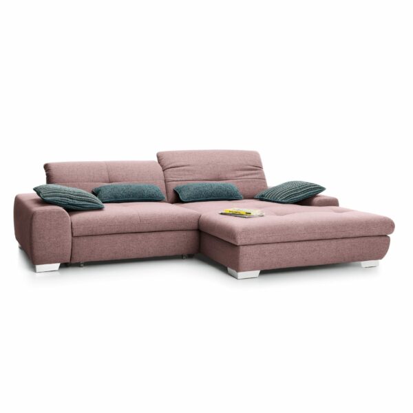 set one by Musterring Ecksofa SO 1200 in Pastel Violet – Ottomane rechts