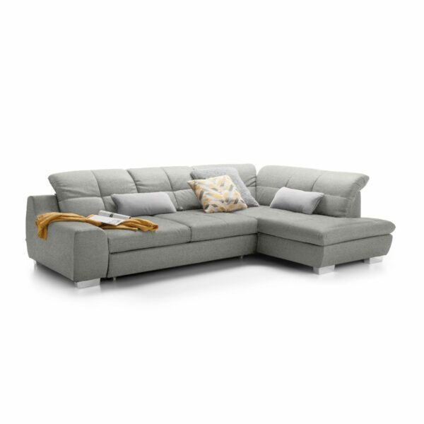 set one by Musterring Ecksofa SO 1200 in Agate Grey – Ottomane rechts