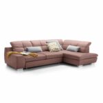 set one by Musterring Ecksofa SO 1200 in Pastel Violet – Ottomane rechts