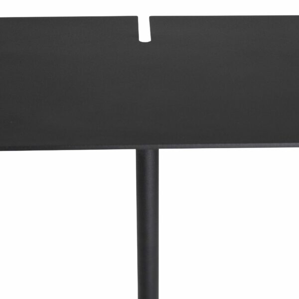 WK Wohnen Edition 9302 Beistelltisch aus Metall in Schwarz zeigt Tischplatte im Detail 2.