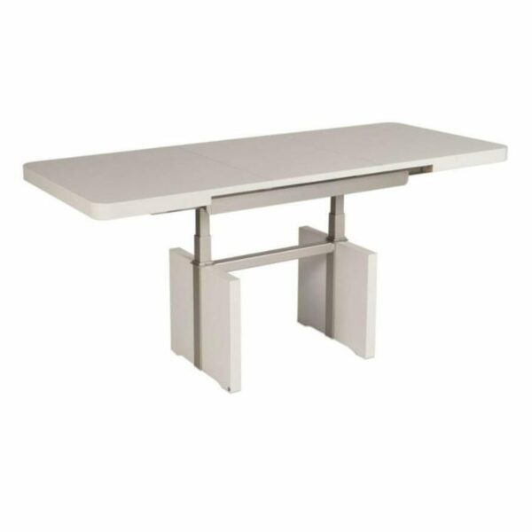 Vierhaus LS 823016 mit Tischplatte und Gestell in Dekor weiß, höhenverstellt und ausgezogen