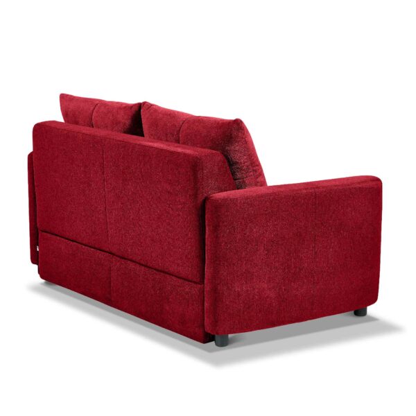 set one by Musterring SO 4200 Sofa Bezug bordeaux – Rückenansicht