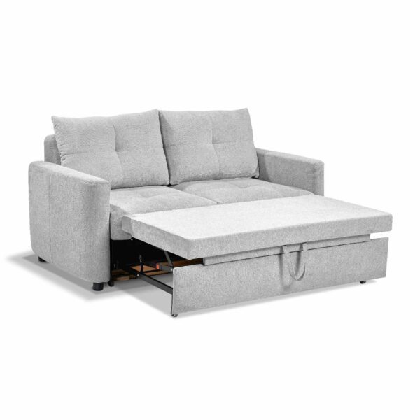 set one by Musterring „SO 4200“ Sofa mit Bezug hellgrau – Schlaffunktion