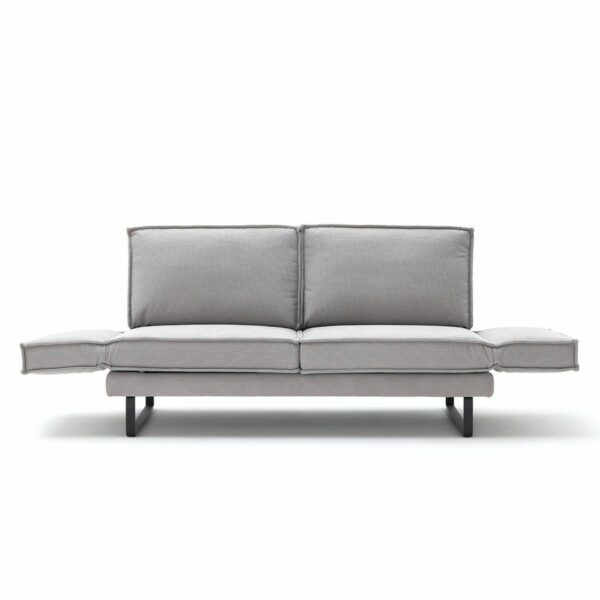 Raum.Freunde My Sofa in Bezug Free silver mit Kufen in schwarz mit Funktion