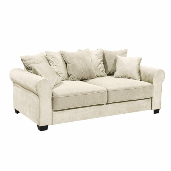 Trendstore Benson 2-Sitzer-Sofa in Bezug Microvelours Salvador cream