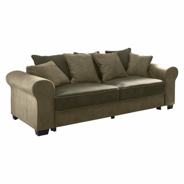 Trendstore Benson 2-Sitzer-Sofa in Bezug Microvelours Salvador olive