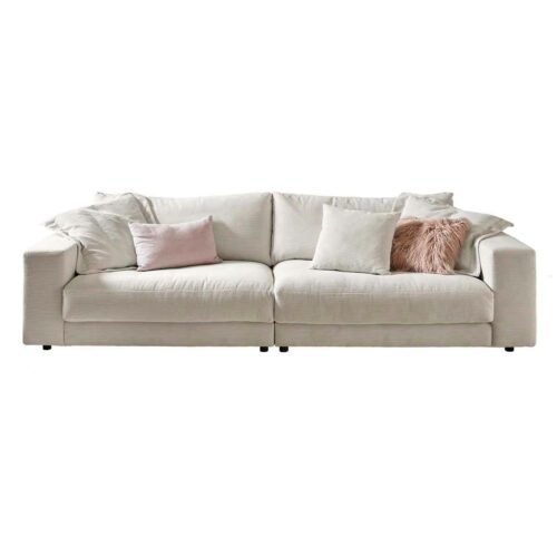 Dixx Divani Eight Sofa mit Bezug Cord in der Farbe Snow